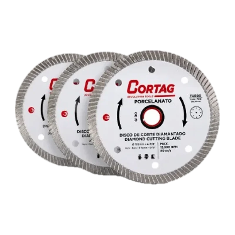 Disco diamantado turbo 4⅜″ para porcelanato